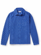 ERL - Logo-Print Cotton-Corduroy Shirt - Blue
