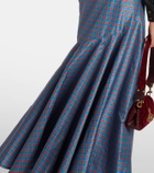 Vivienne Westwood Checked ruffled silk-blend maxi skirt