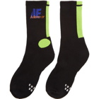 ADER error Black and Green Colorblock Socks