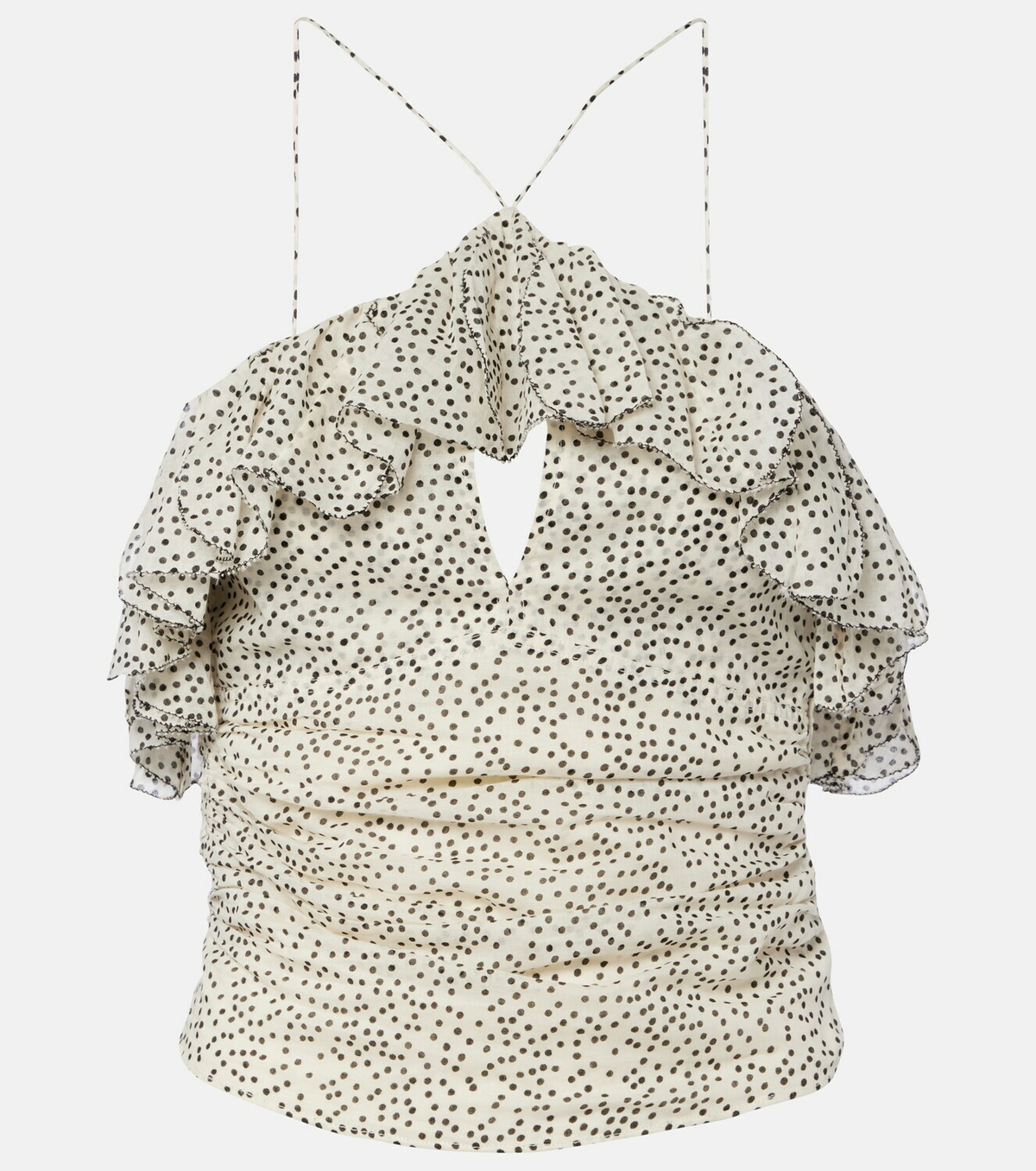 Marant Etoile Djimia halterneck cotton-blend top