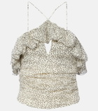 Marant Etoile Djimia halterneck cotton-blend top