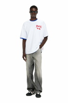 Diesel Cotton T-shirt with flock graphic - T-Shirts - Man -