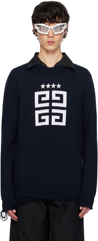 Photo: Givenchy Navy 4G Stars Sweater