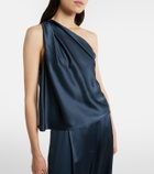 The Sei One-shoulder silk satin top