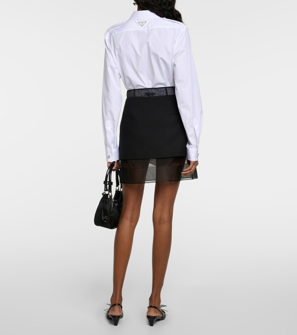 Prada High-rise miniskirt