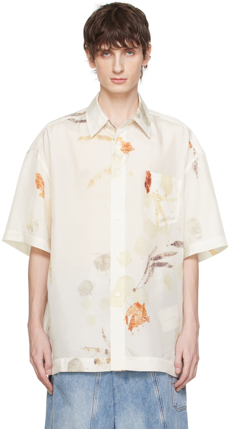 Feng Chen Wang White Plant-Dyed Shirt Feng Chen Wang