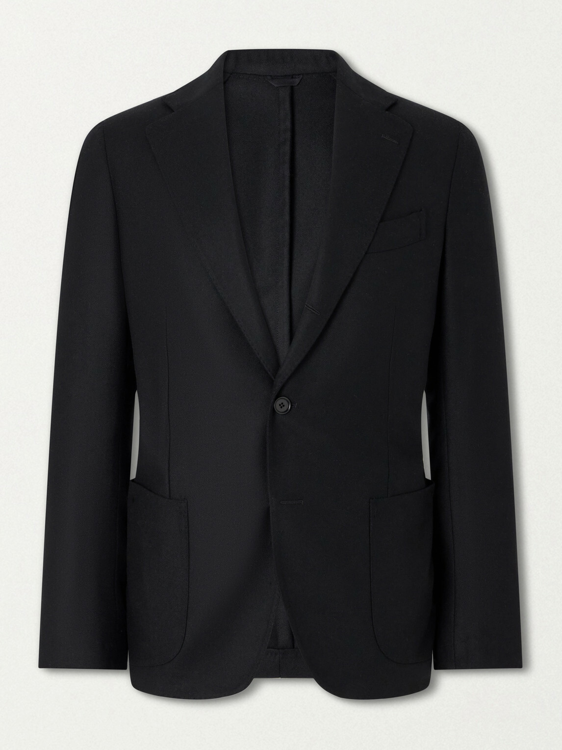 De Petrillo - Posillipo Wool and Cashmere-Blend Twill Suit Jacket - Black