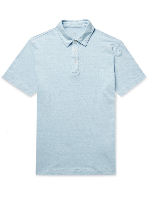 Photo: ALTEA - Slub Stretch-Linen Polo Shirt - Blue - S
