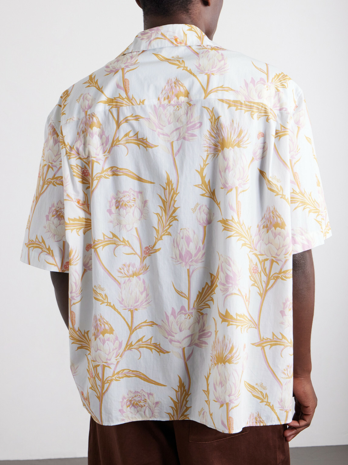 LOEWE - Paula's Ibiza Anagram-Embroidered Camp-Collar Printed Cotton Shirt - Blue