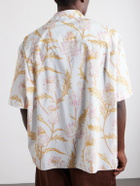 LOEWE - Paula's Ibiza Anagram-Embroidered Camp-Collar Printed Cotton Shirt - Blue