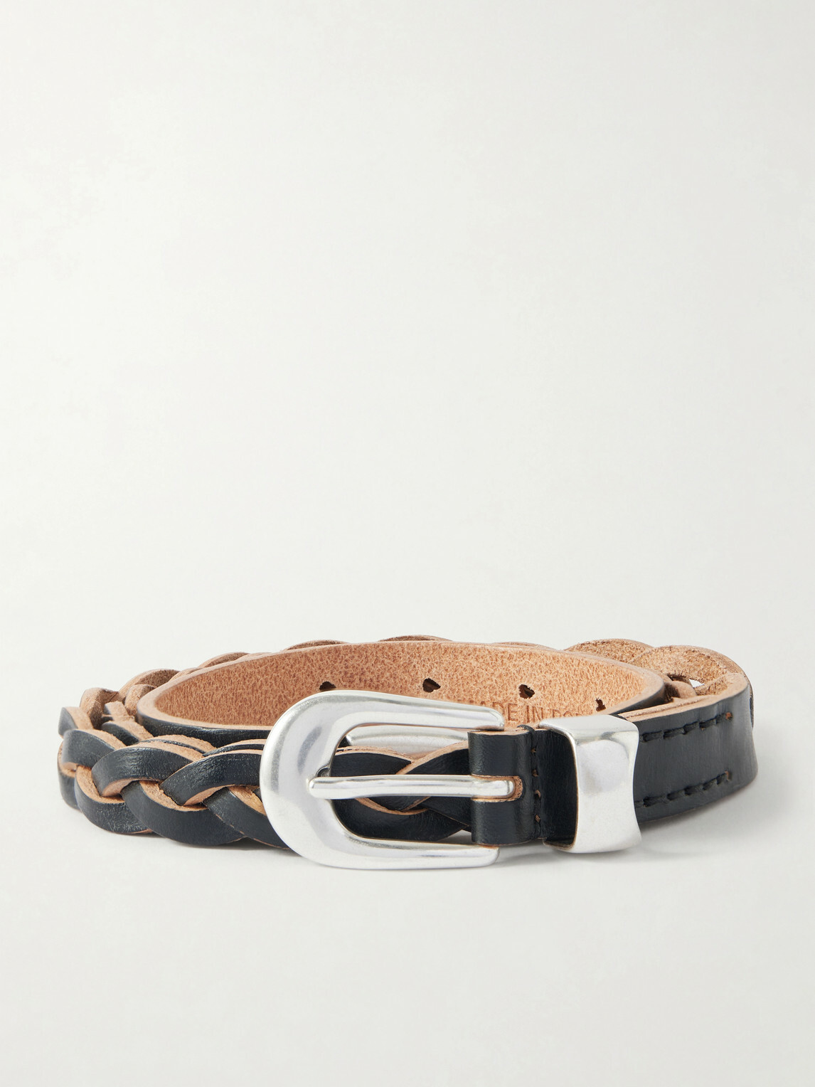 Our Legacy - 2cm Braided Leather Belt - Black
