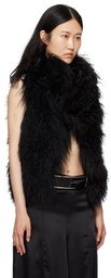 Ann Demeulemeester Black Bereta Shearling Vest