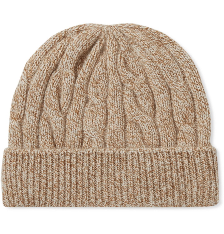 Photo: Loro Piana - Cable-Knit Cashmere Beanie - Brown