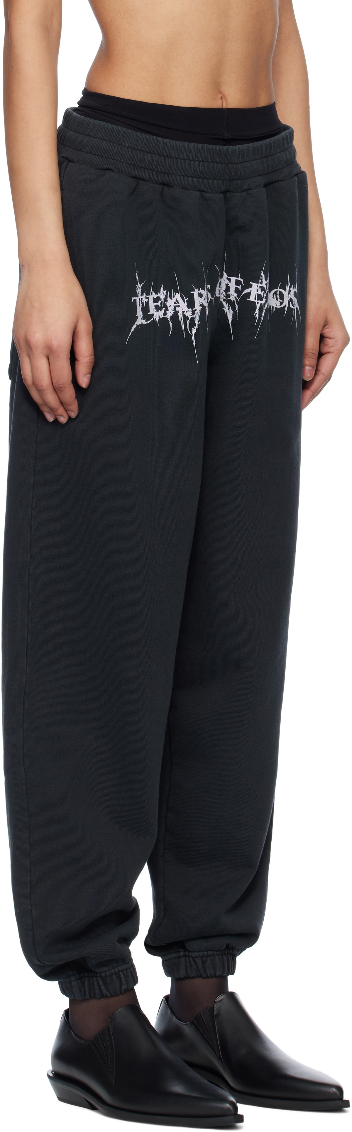 Liza Keane Black 'Tears of Eros' Sweatpants