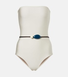 Adriana Degreas Belted embellished swimsuit