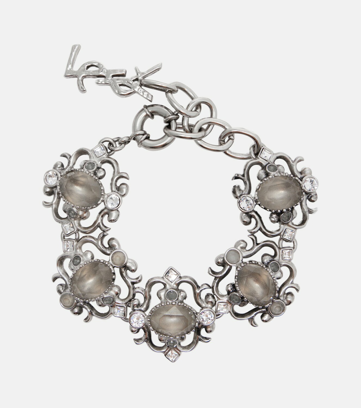Saint Laurent Cassandre embellished bracelet