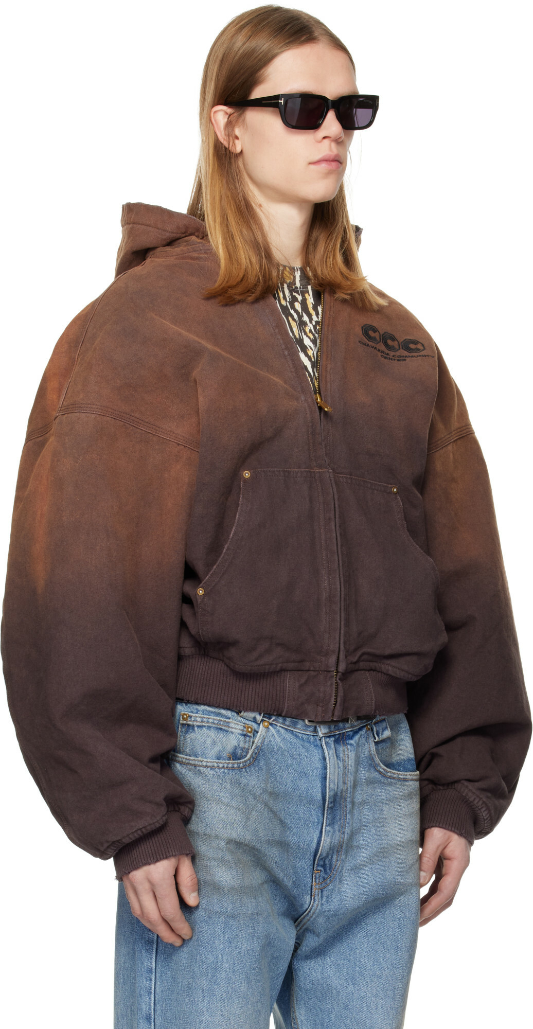 WILLY CHAVARRIA Brown Quilted Juggernaut Jacket