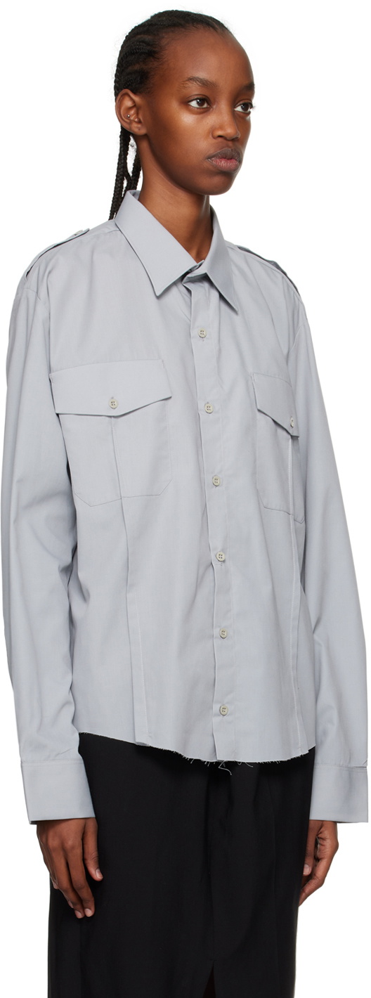 HODAKOVA Gray Pintuck Shirt HODAKOVA