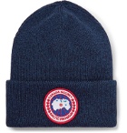 Canada Goose - Logo-Appliquéd Merino Wool Beanie - Blue