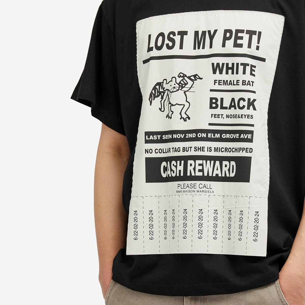 MM6 Maison Margiela Men's Lost My Pet T-Shirt in Black MM6