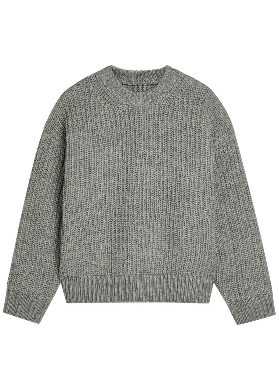 Mki Miyuki Zoku Ribbed Knit Jumper Grey