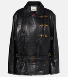 Isabel Marant Caitlyn belted leather jacket