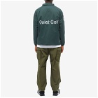 Quiet Golf Men's Typeface Coach Jacket in Forest