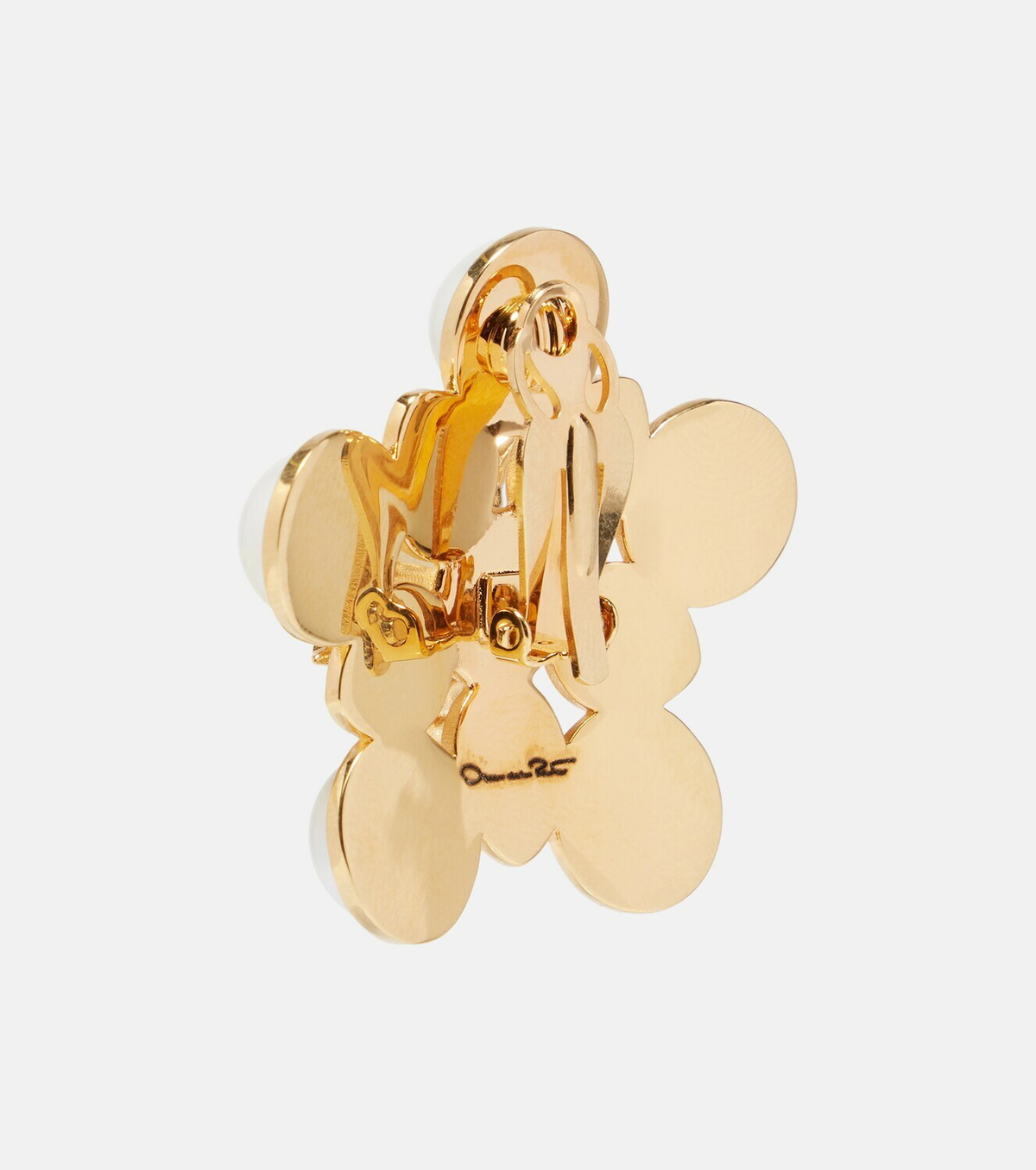 Oscar de la Renta Embellished clip-on earrings