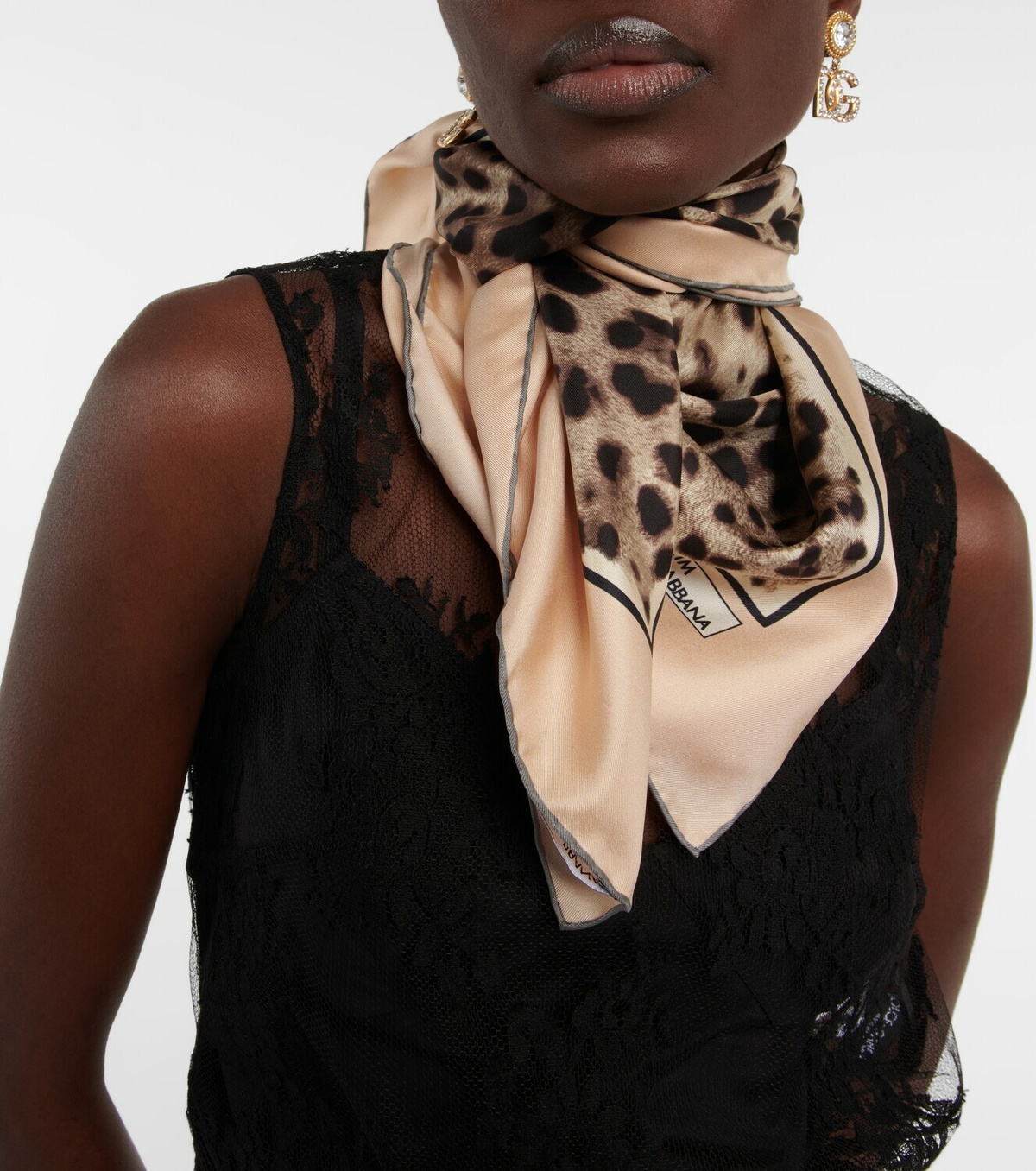 Dolce&Gabbana - x Kim leopard-print silk twill scarf