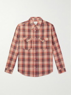 Isabel Marant - Lydian Checked Cotton and Linen-Blend Shirt - Orange