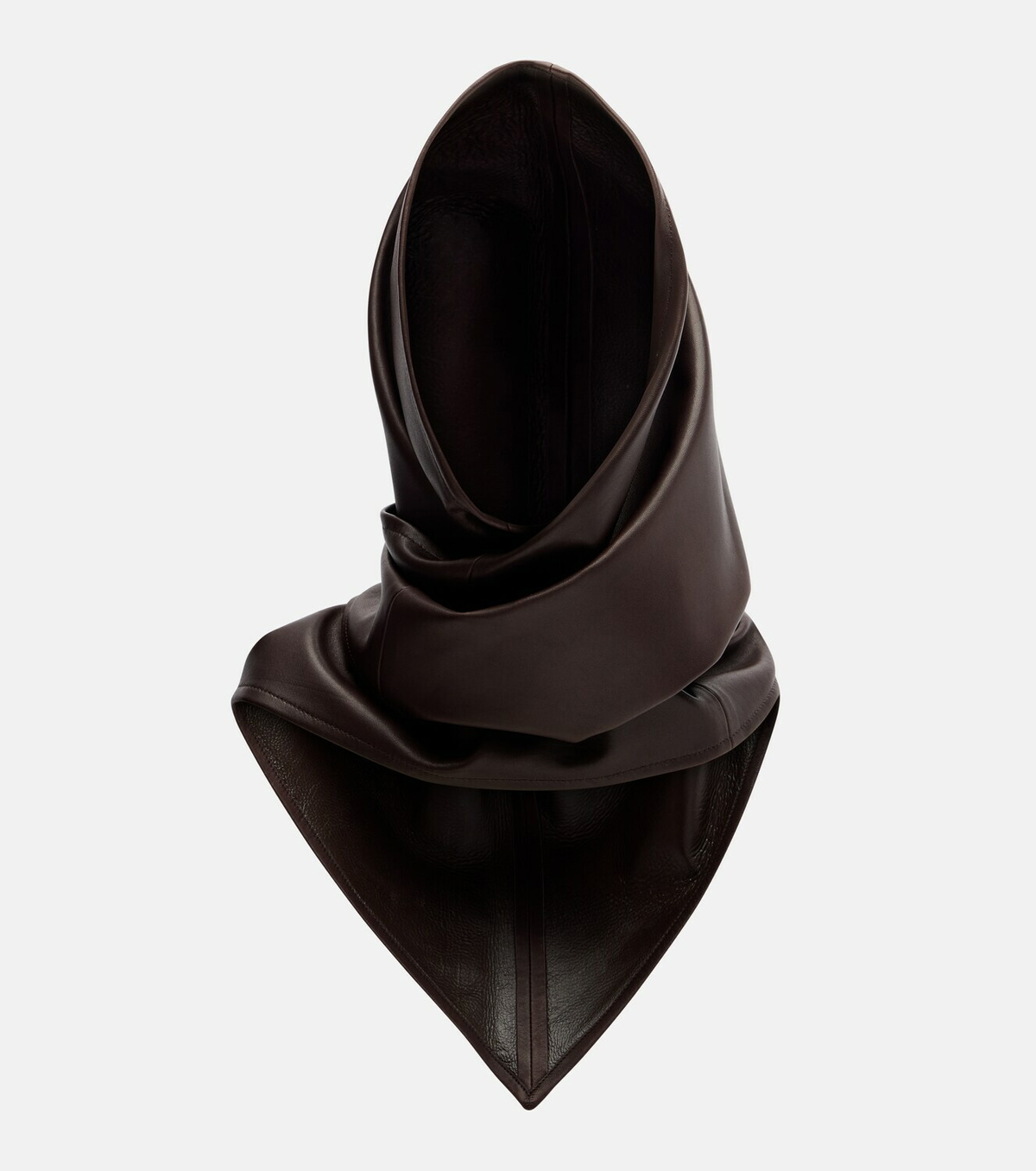 Nour Hammour Draped leather hood
