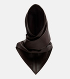 Nour Hammour Draped leather hood