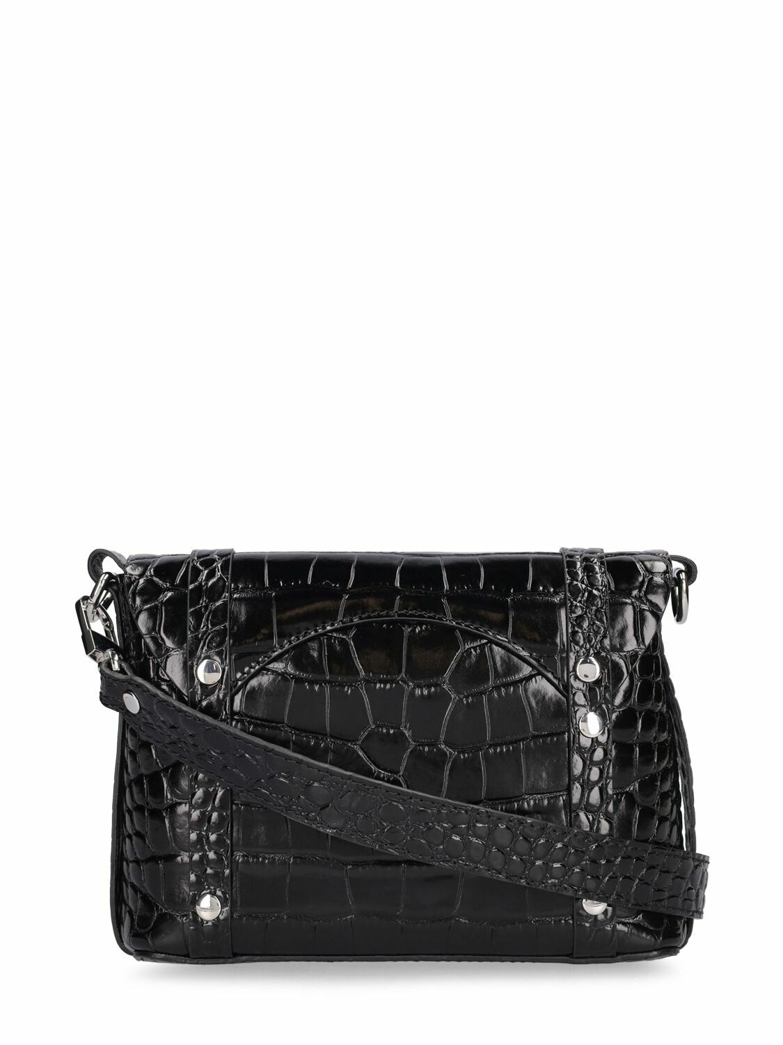VIVIENNE WESTWOOD Kim Croc Embossed Leather Crossbody Bag