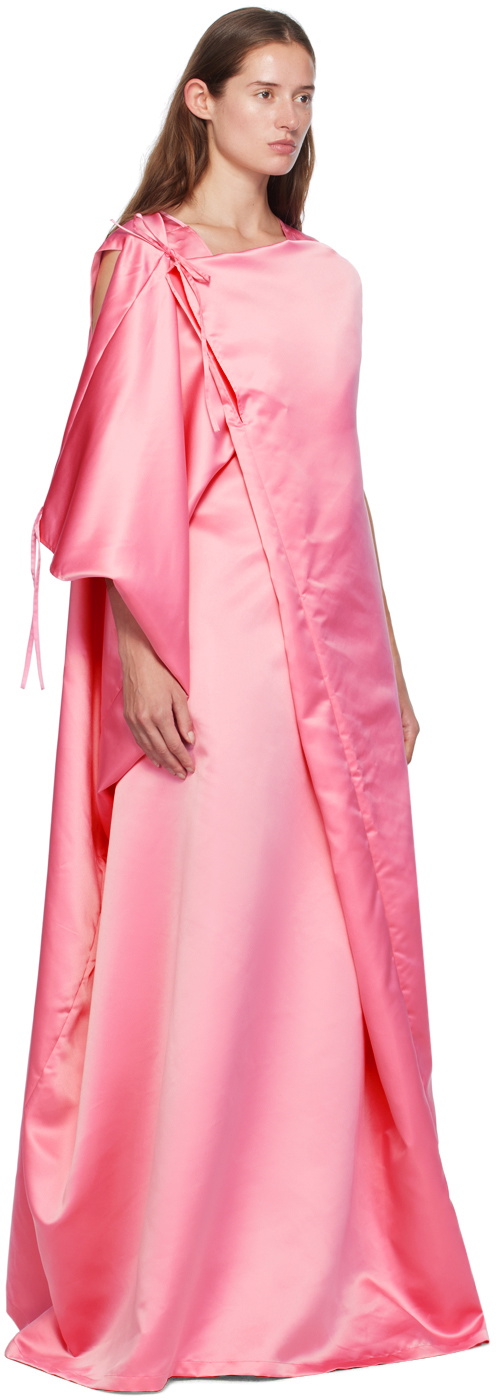 MARIE ADAM-LEENAERDT Pink Kaftan Maxi Dress