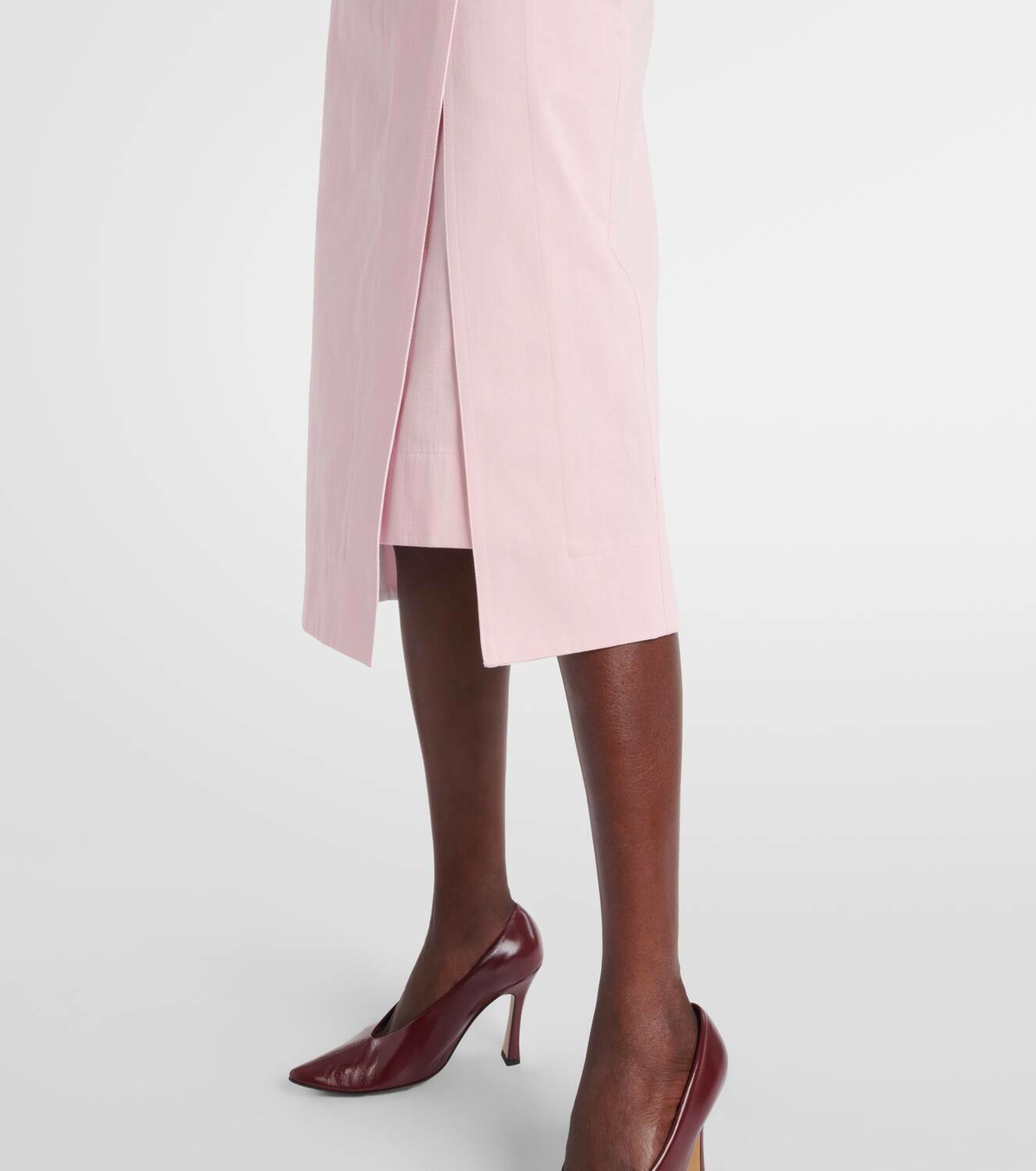 Bottega Veneta Cotton twill midi skirt