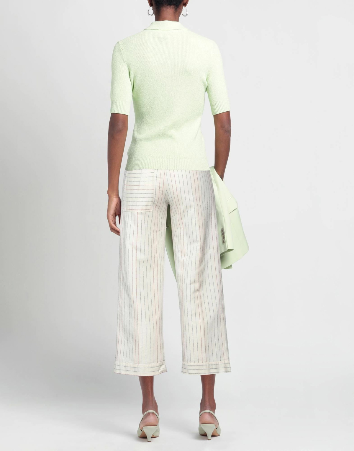 Alessia Santi Womens Pants Ivory