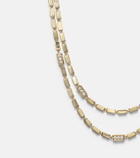 Suzanne Kalan Block-Chain 18kt gold necklace with diamonds