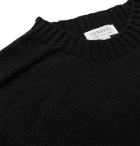 Sunspel - Mélange Cashmere and Cotton-Blend Sweater - Black