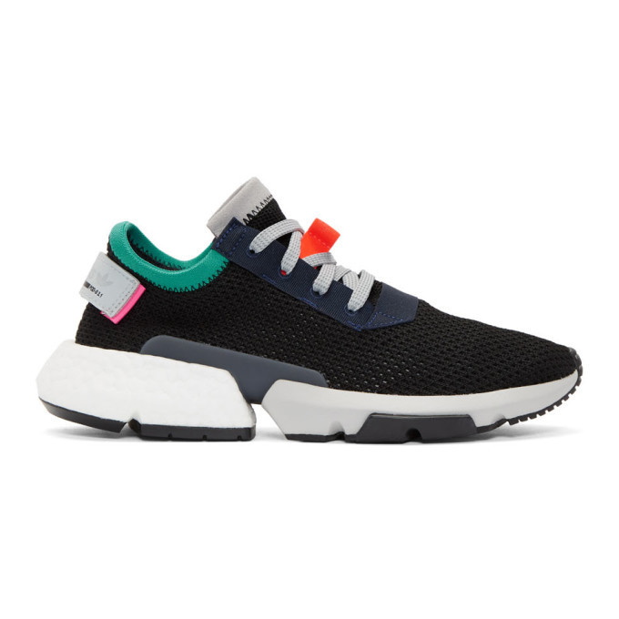 Photo: adidas Originals Black and Multicolor Pod-S3.1 Sneakers