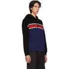 Givenchy Black and Blue Upside Down Logo Hoodie