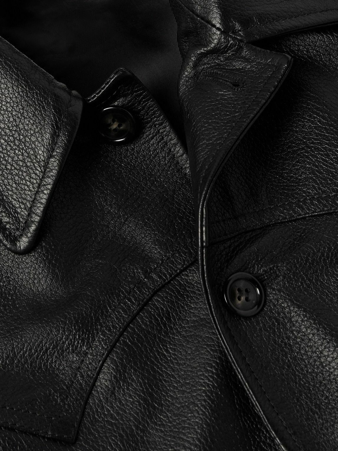 Kingsman - Full-Grain Leather Jacket - Black