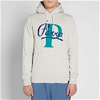 By Parra Painterly Script Hoody in Oatmeal/Heather