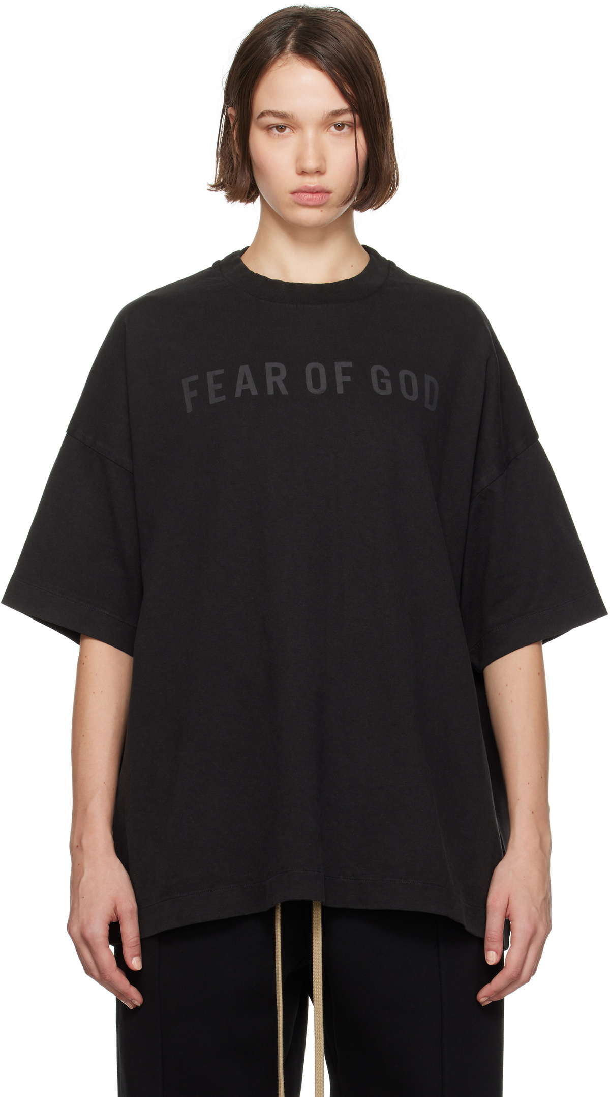 【関税&送料込】Fear Of God Black Milano T-Shirt Fear of God Black Milano Short Sleeve T-shirt Fear Of God