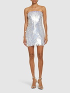 THE ATTICO Embellished Strapless Mini Dress