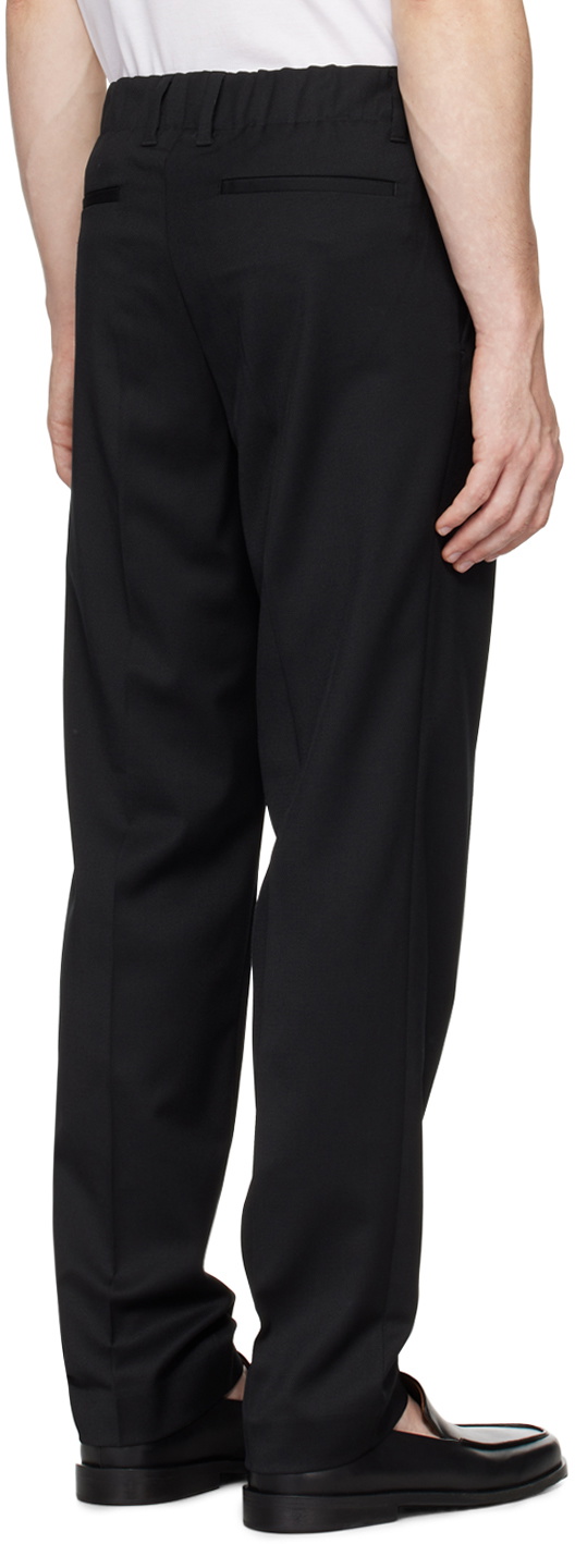 Filippa K Black Elastic Waist Tailored Trousers