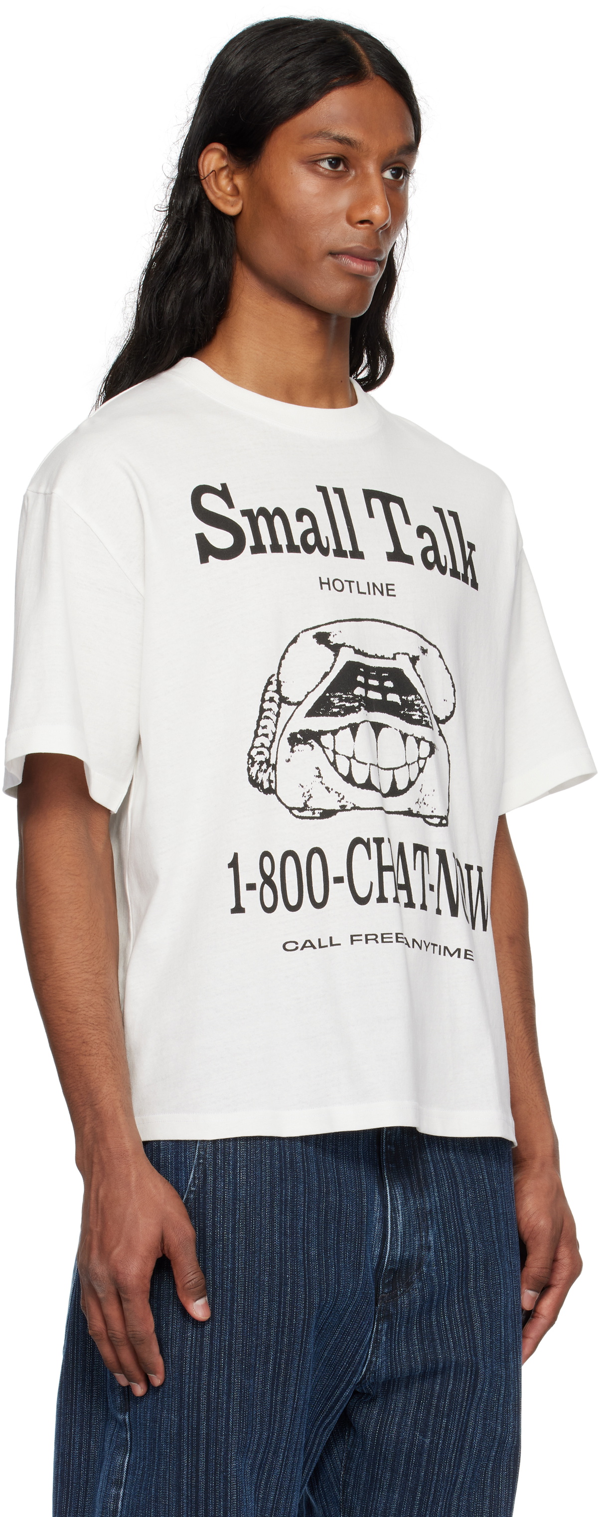 Small Talk Studio White 'Small Talk Hotline' S/S T-shirt