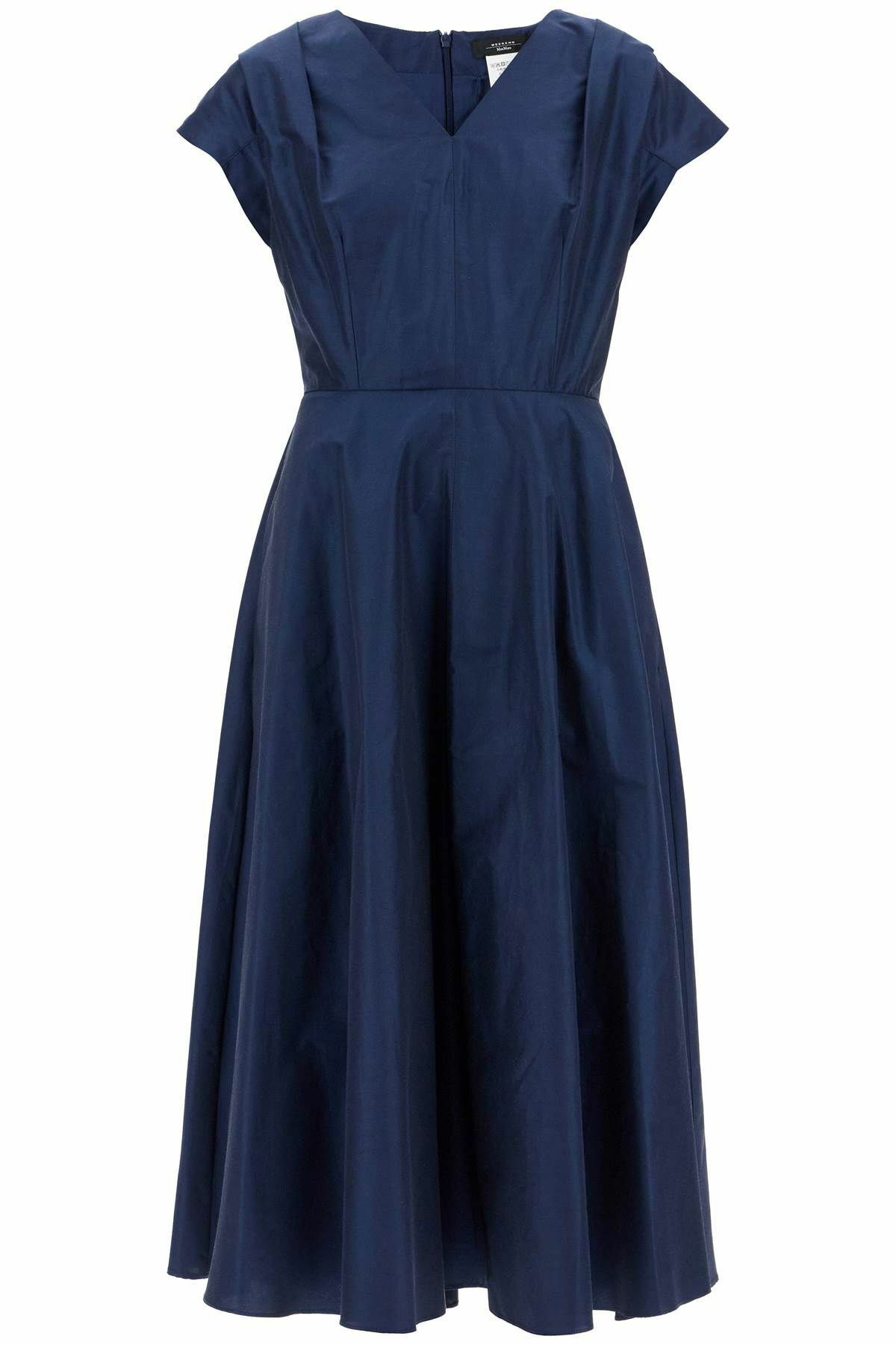 Weekend MaxMara FINISH タフタ ミディ ドレス Blue 関税送料込 WEEKEND MAX MARA midi taffeta dress Blue Weekend Max Mara