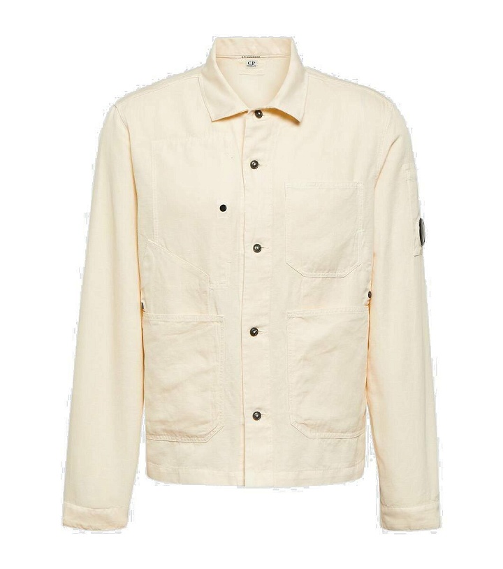 Photo: C.P. Company Single-breasted cotton and linen overshirt