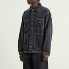 Stan Ray Men's Coverall Jacket in Stonewashed Black Denim