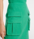Shushu/Tong Bow-detail wool midi dress
